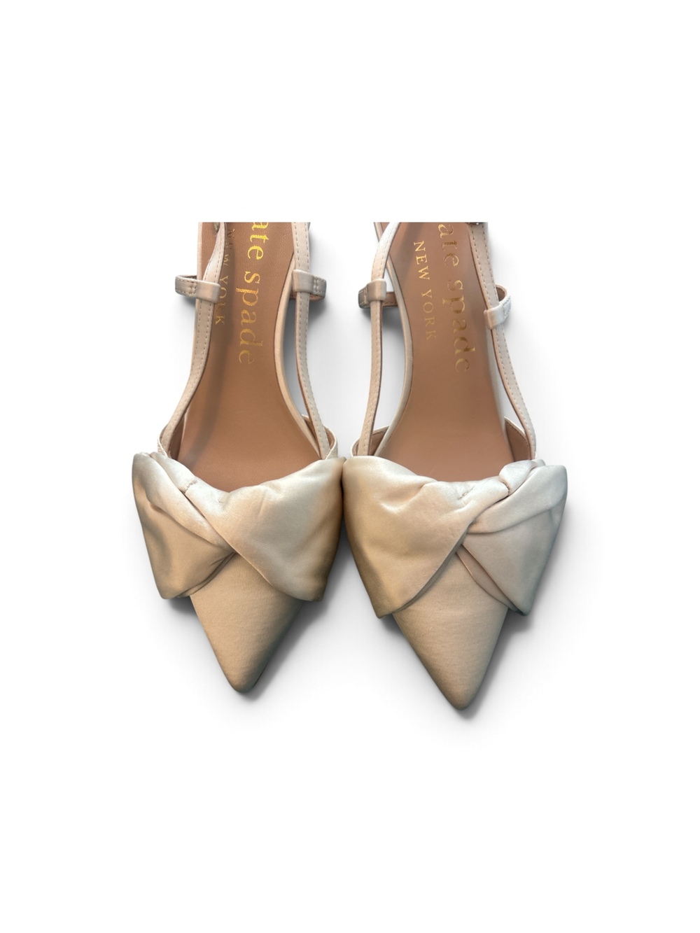 Holiday Kate Spade New York Marseille Satin Bow Ivory Satin Bow Slingback 8